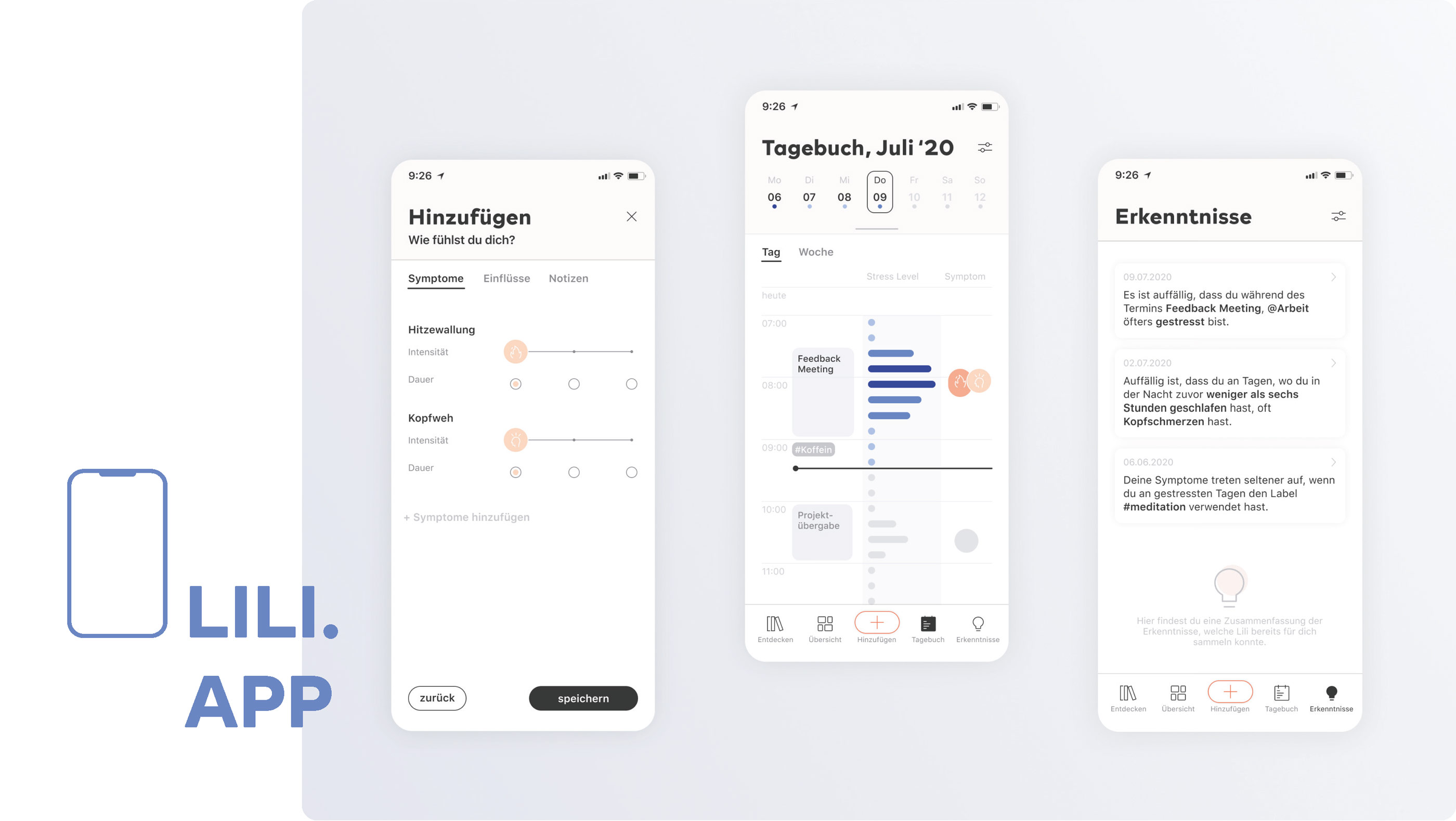 Lili.App Screens