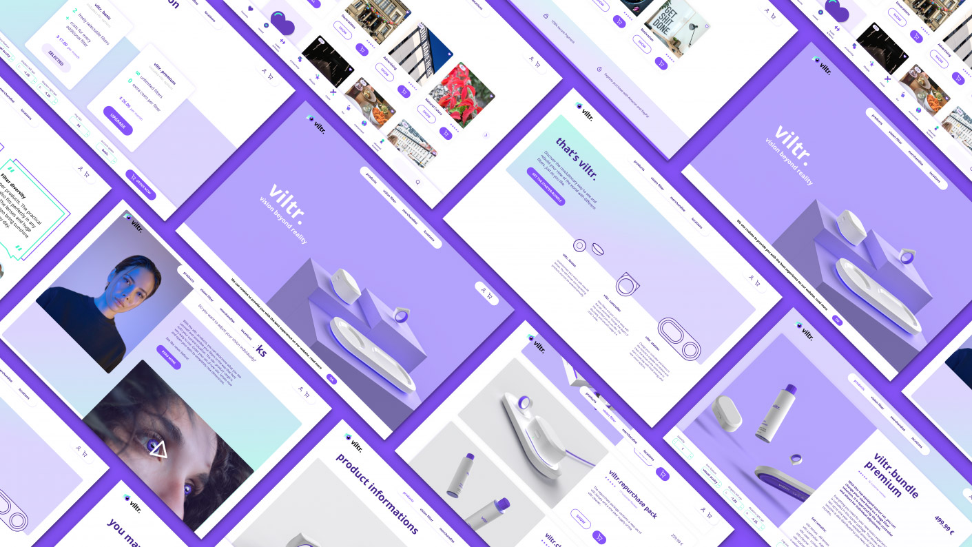 viltr.shop screens