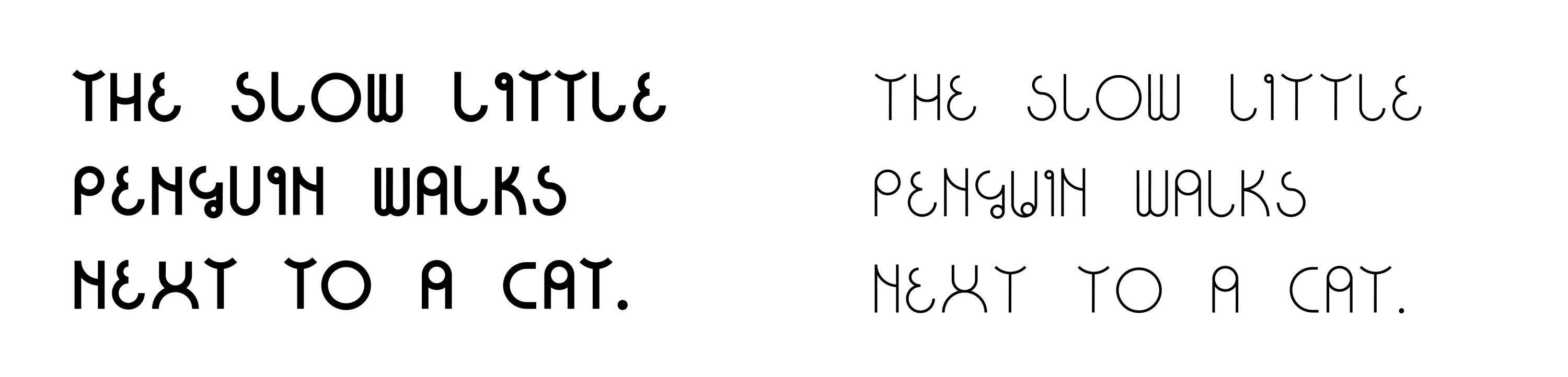 Penguin bold and light font-weight